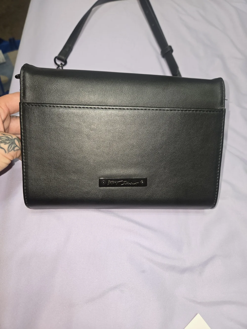 Betsey Johnson Black Studded Skull Crossbody Bag - Picture 4 of 5